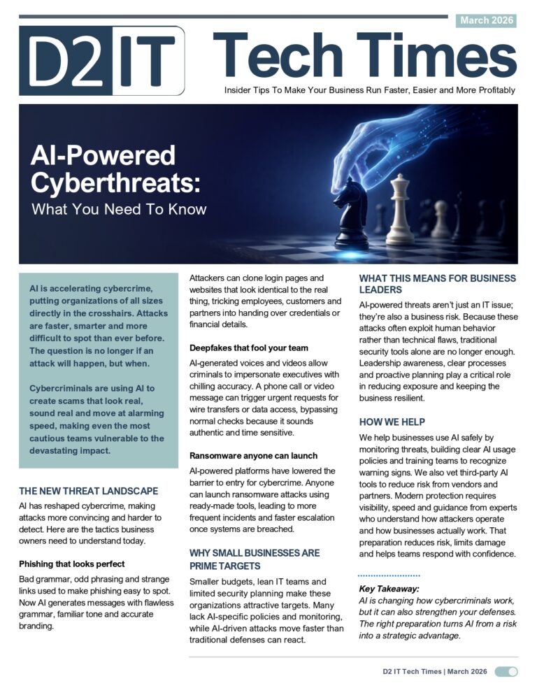 D2 IT March newsletter page